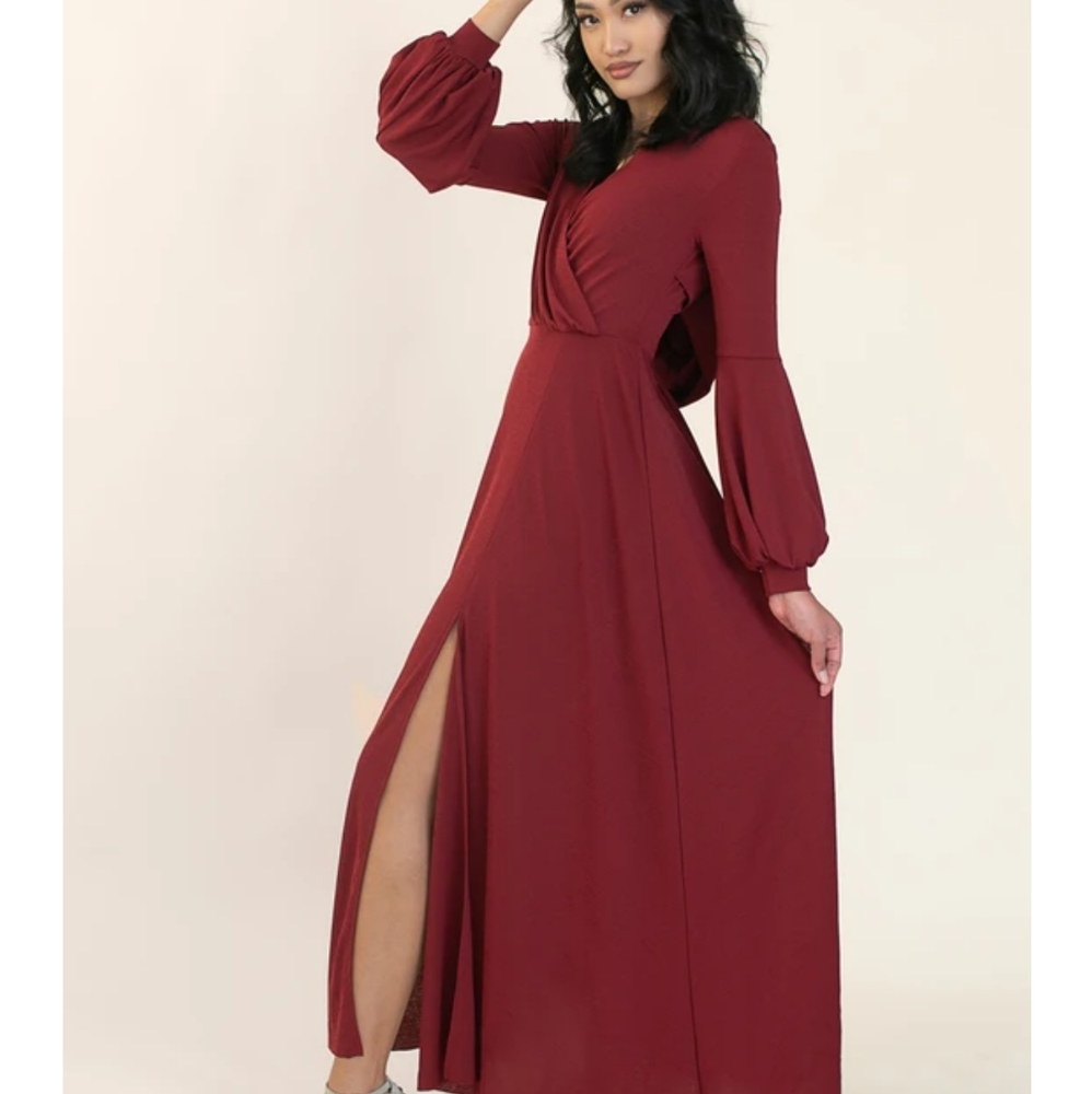 Joyfolie Burgundy Dress